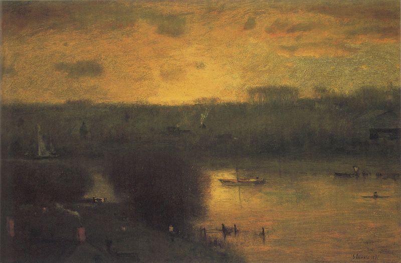 George Inness Sunset on the Passaic oil painting image